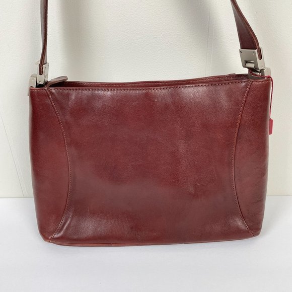 Dorsa Red‎ Brown Leather Shoulder Bag Purse 12 x 8 - Picture 6 of 10